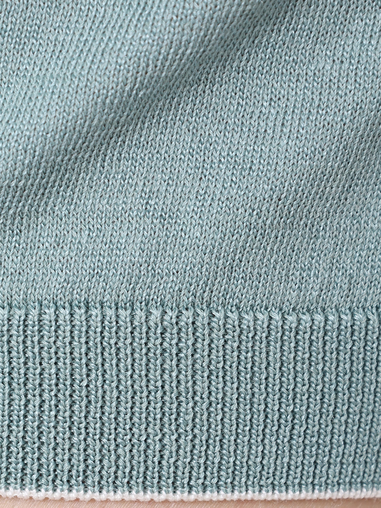 Silk and cotton half-zip polo