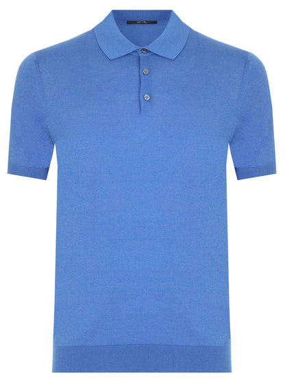 Silk and cotton polo