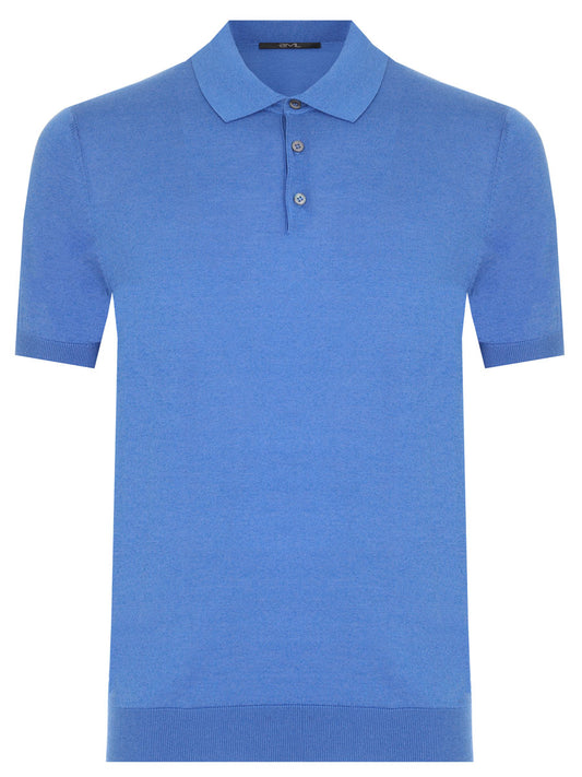 Silk and cotton polo