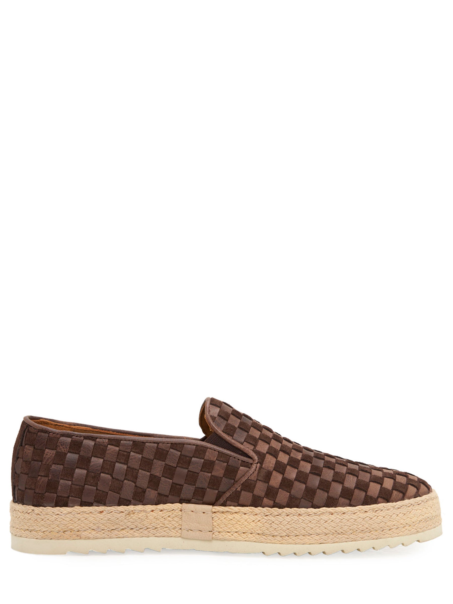 Woven Suede Espadrille Loafers BML
