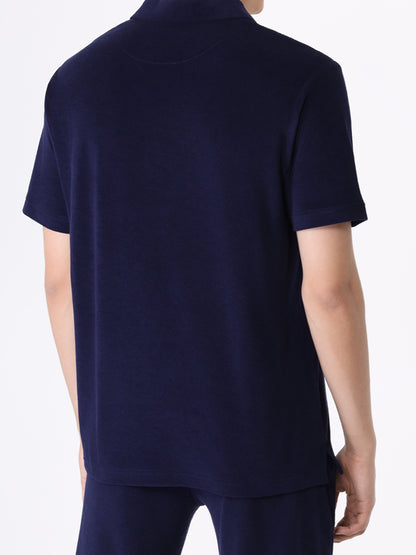 Leisure suit styled with polo and shorts