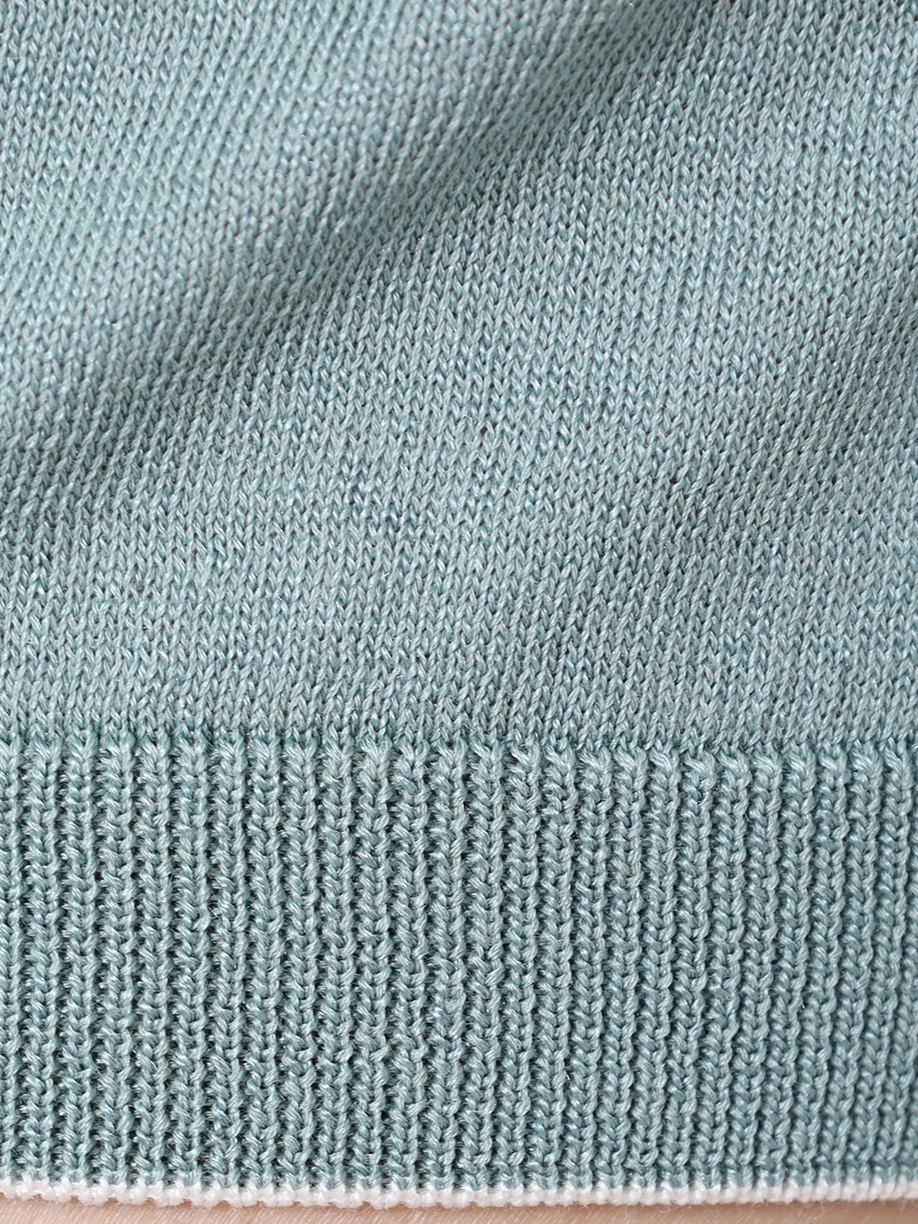 Silk and cotton half-zip polo