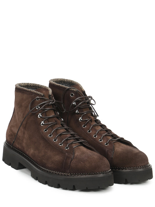 Suede Lace Up Boots Franceschetti