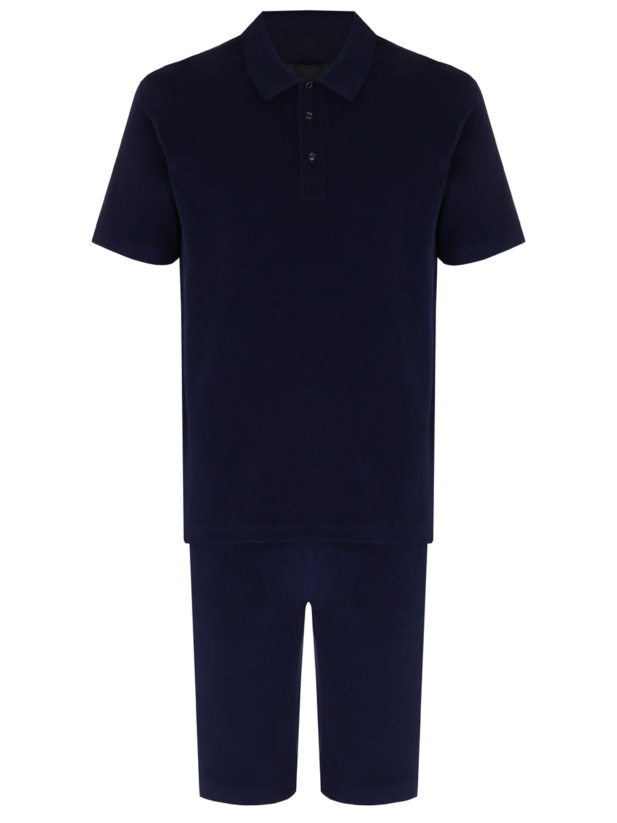 Leisure suit styled with polo and shorts