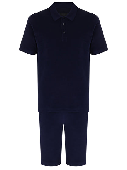 Leisure suit styled with polo and shorts