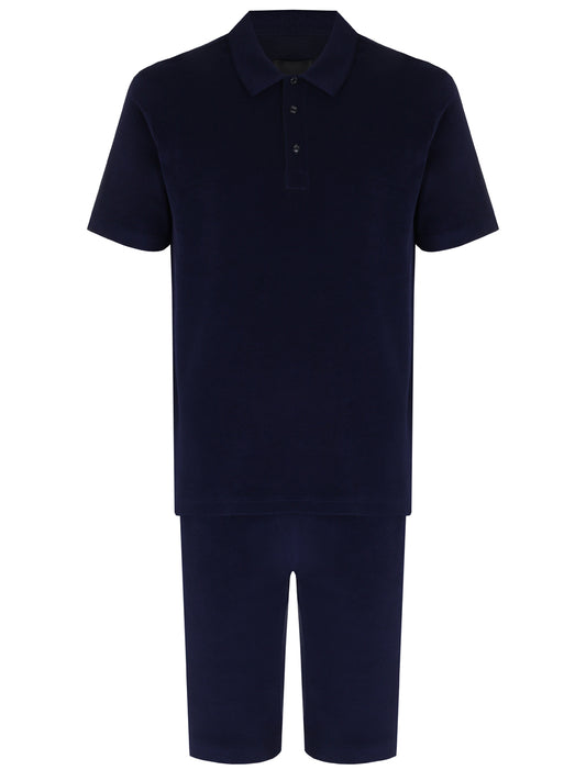 Leisure suit styled with polo and shorts