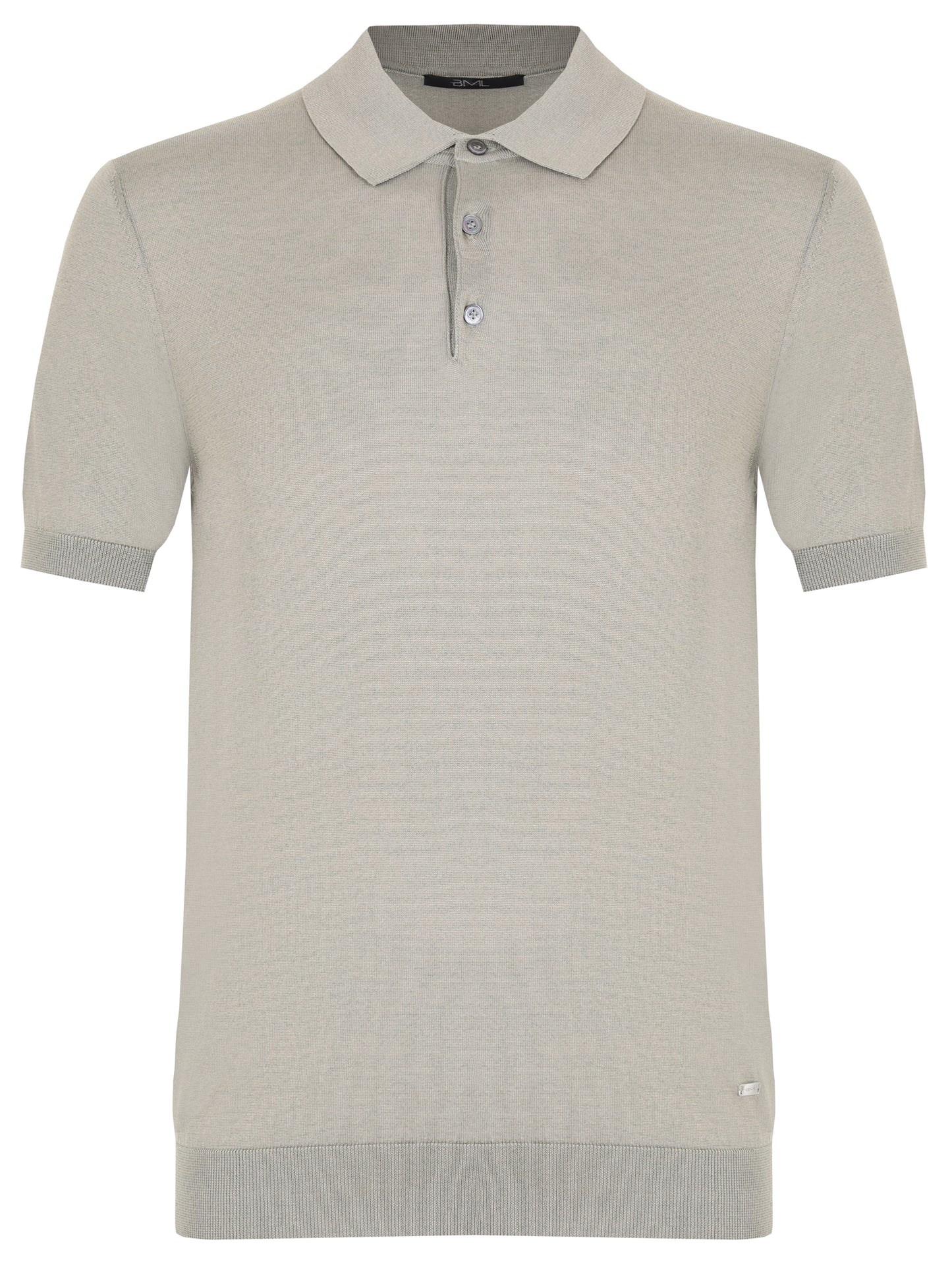 Silk and cotton polo
