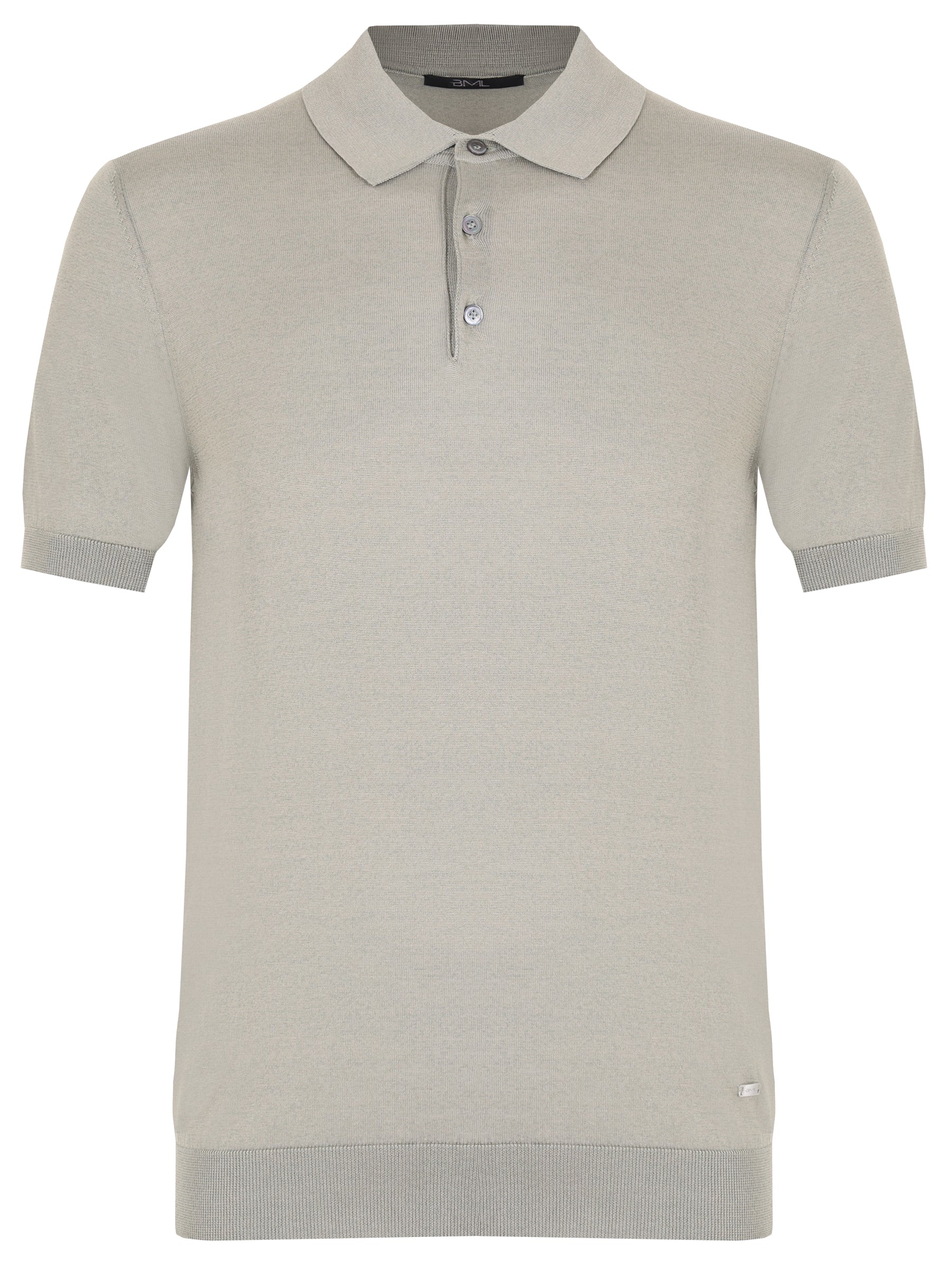 Silk and cotton polo