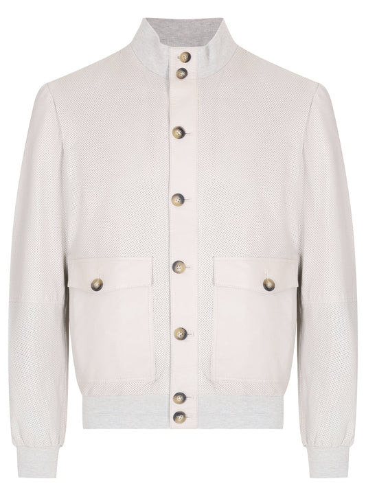 Perforated Leather Overjacket BML
