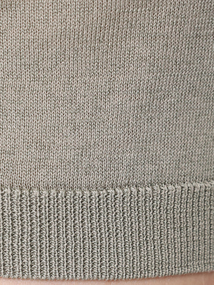 Silk and cotton polo