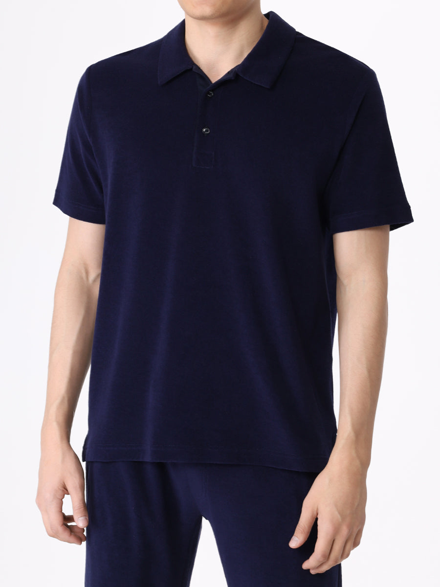 Leisure suit styled with polo and shorts
